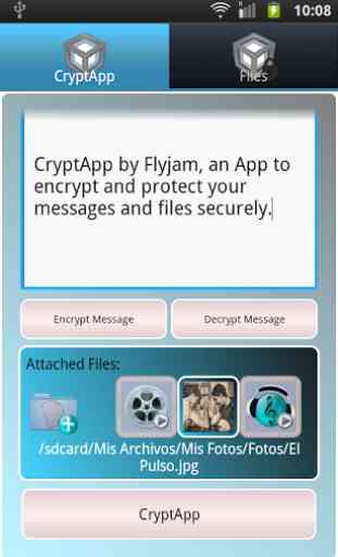 Messages secrets CryptApp 3