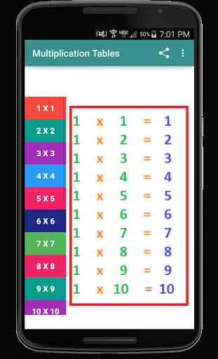 Multiplication Tables 2