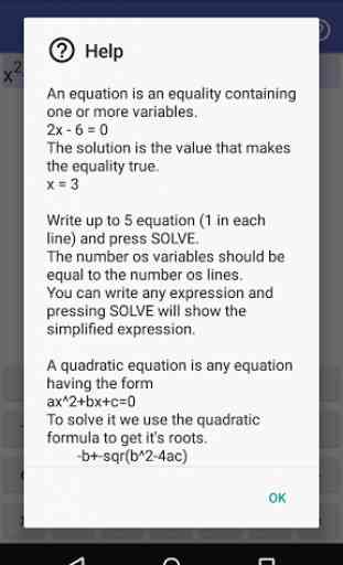 Solveur Système équation 4
