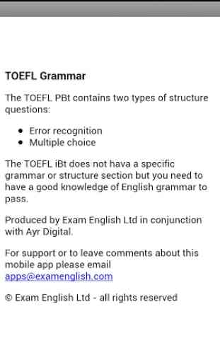 Exam English: TOEFL® Grammaire 4