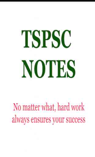 TSPSC NOTES 1