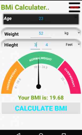 BMI Calculator: Weight Control 2
