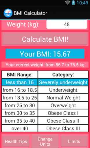 BMI Calculatrice 4