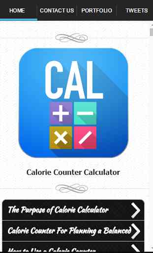 Calculatrice de calories compt 1