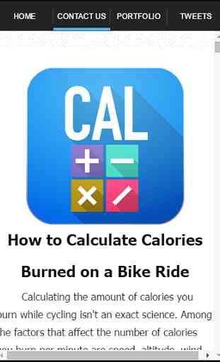 Calculatrice de calories compt 2