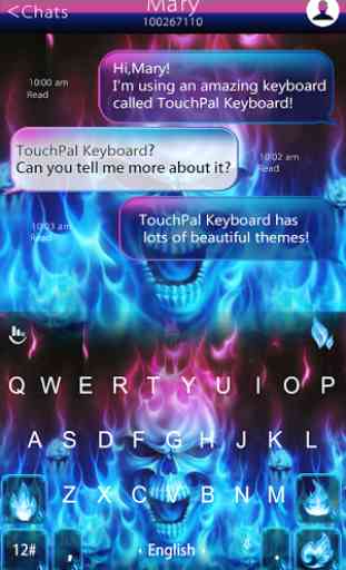 Hell Skull Fire Keyboard Theme 2