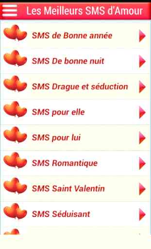 Meilleurs SMS d'Amour Français 1