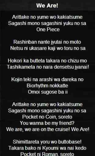 One Piece Lyrics 3