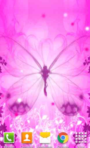 Papillon Rose Fond D'ecran 2