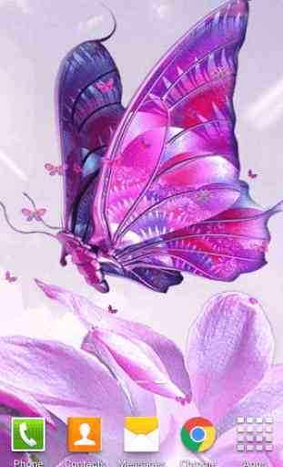 Papillon Rose Fond D'ecran 3