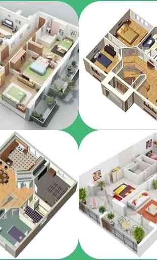 Plan de maison 3D simple 1