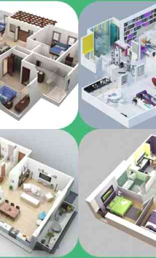 Plan de maison 3D simple 2