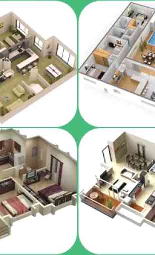 Plan de maison 3D simple 3