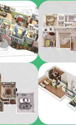 Plan de maison 3D simple 4