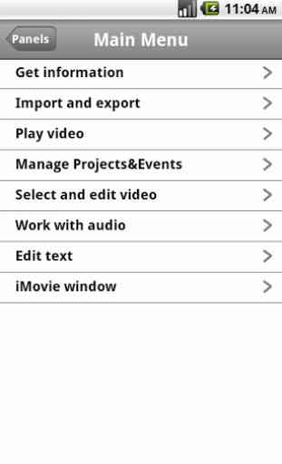 Shortcuts for iMovie 2