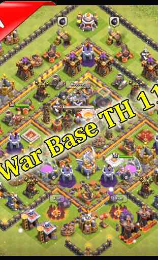 War Base Map COC TH 11 2