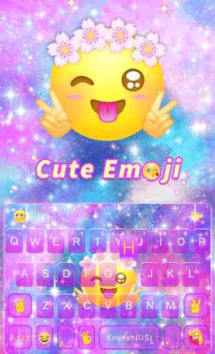 Cute Emoji Kika Keyboard Theme 1