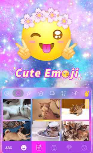Cute Emoji Kika Keyboard Theme 3