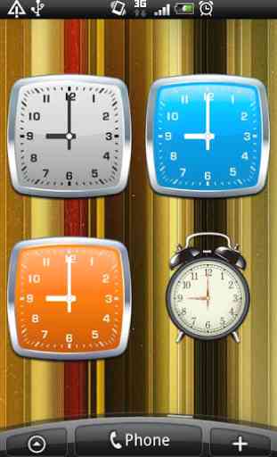 Analog clocks widget – simple 4