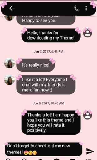 Bow Pink SMS Messages 2