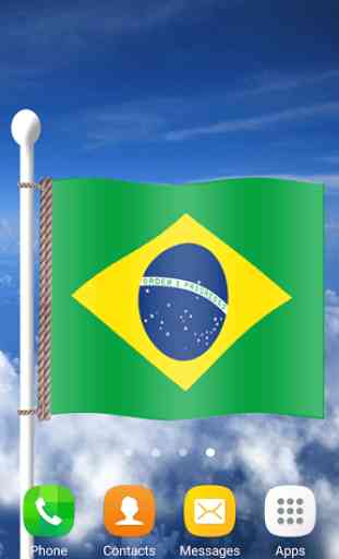 Brésil Drapeau Fond D Écran 3d 4