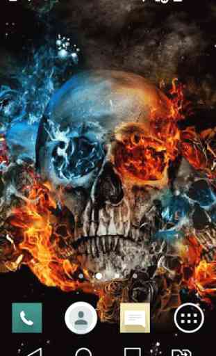 Burning skull live wallpaper 1