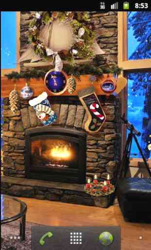 Christmas Fireplace LWP 1