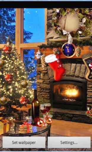 Christmas Fireplace LWP 4