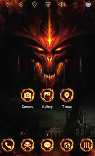 Fire Diablo Launcher theme 2
