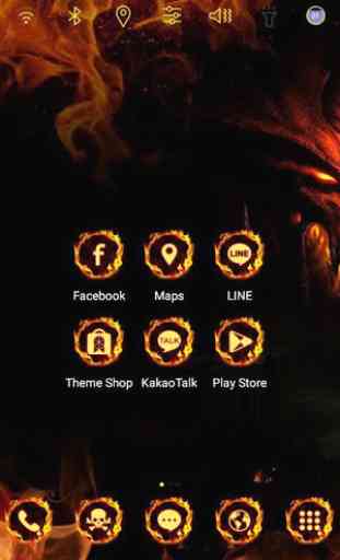 Fire Diablo Launcher theme 3