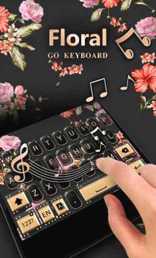 Floral GO Keyboard Theme Emoji 3