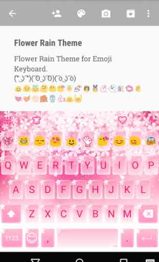 Flower Rain Emoji Keyboard 1