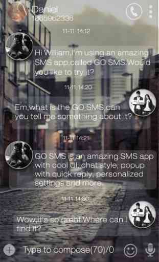 GO SMS LOVE IS NOTHING THEME 2