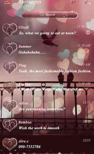 GO SMS PRO FOREVER LOVE THEME 2