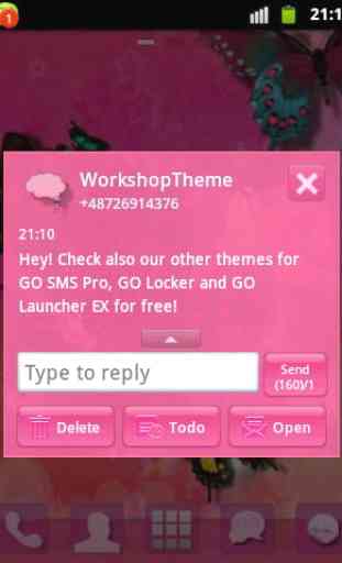 Pink cute sweet Thème GO SMS 3