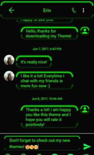 Neon Green SMS Messages 2