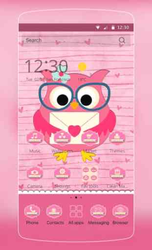 Owl Pink Theme 4