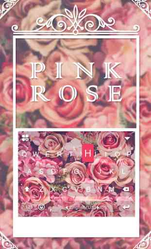 Pink Rose Emoji Kika Keyboard 1
