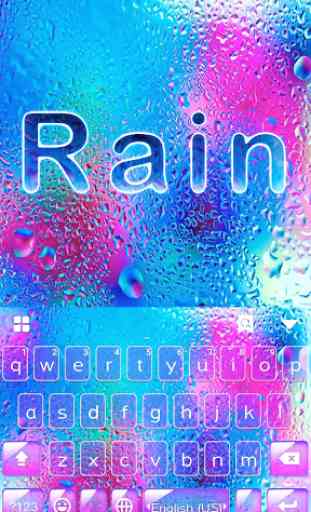 Rain Emoji Kika Keyboard Theme 2