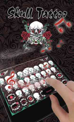 Skull Tatto GO Keyboard Theme 2