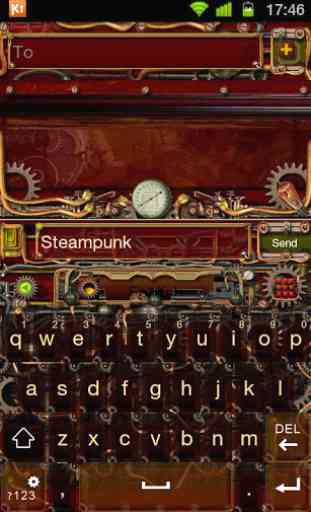 Steampunk GO Keyboard Theme 1