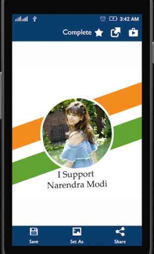 Support Modi profile pic maker 3