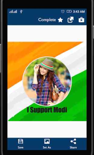 Support Modi profile pic maker 4