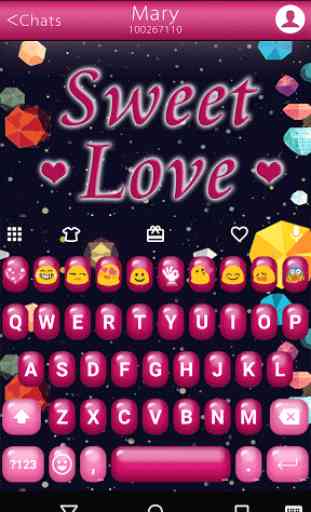 Sweet Love Emoji Keyboard 1