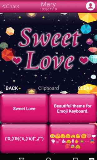 Sweet Love Emoji Keyboard 3