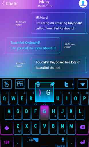 TouchPal Neon Light Theme 3