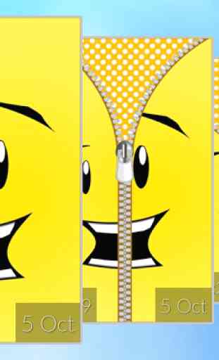 Yellow Smiley Zip Lock Screen 4