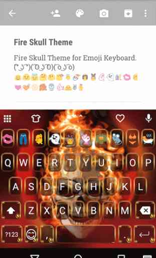 Fire Skull EmojiKeybaord Theme 1