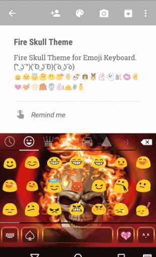Fire Skull EmojiKeybaord Theme 2