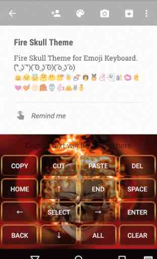 Fire Skull EmojiKeybaord Theme 3